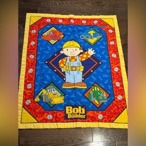 Y2K Vtg 2001 Bob the Builder Quilted Nursery Blanket - 36x44 Grail
